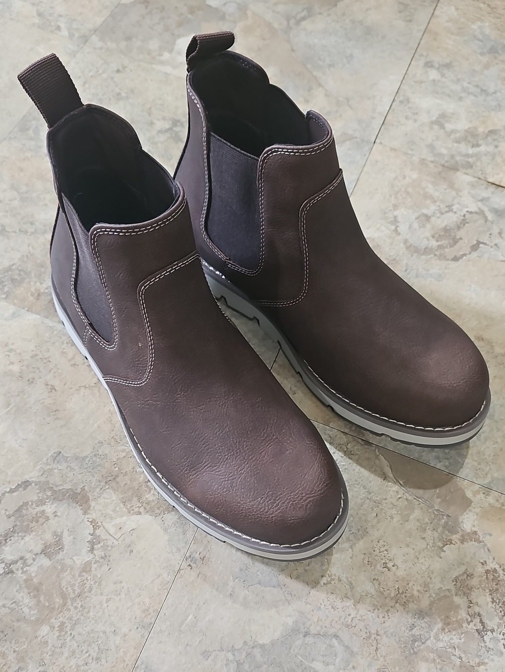 Dockers Men's Dark Brown Chukka Chelsea Boots, 9.5